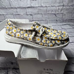 Gypsy Jazz Sunflower Sneakers Slip on Hey Dude Style Shoes